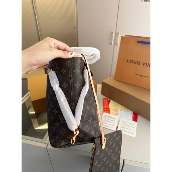 LV Neverfull Original Version Louis Vuitton Luxury Waist Bags Free Shipping